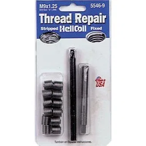 5546-9 – SW ANDERSON Thread Repair Kit, Universal M9 x 1.25 Thread Size With 12 Heli-Coil Inserts/ Installation Tool/...
